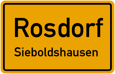 Ortsschild Rosdorf Sieboldshausen