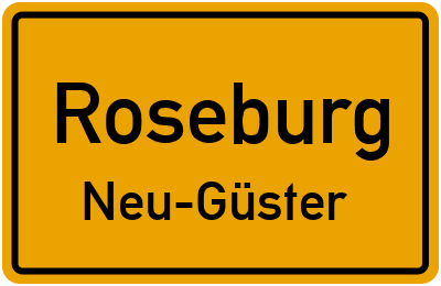 Straßenverzeichnis Roseburg Neu-Güster