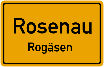 Straßenverzeichnis Rosenau Rogäsen
