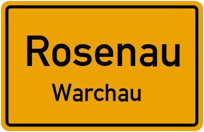 Straßenverzeichnis Rosenau Warchau