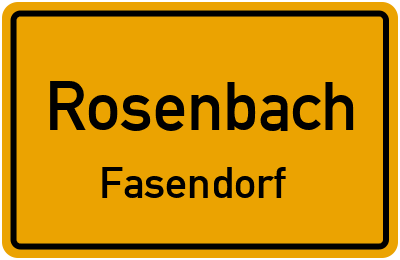 Straßenverzeichnis Rosenbach Fasendorf