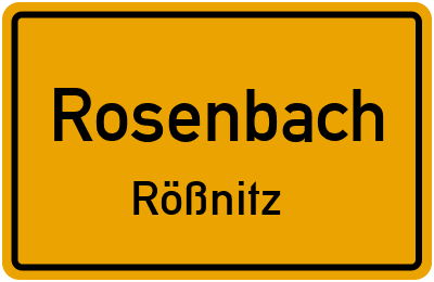 Straßenverzeichnis Rosenbach Rößnitz