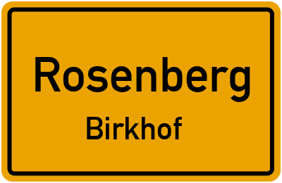 Straßenverzeichnis Rosenberg Birkhof