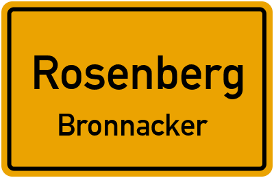 Straßenverzeichnis Rosenberg Bronnacker