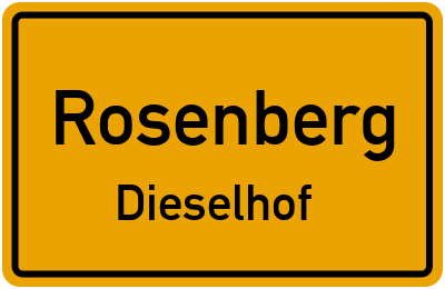 Ortsschild Rosenberg Dieselhof