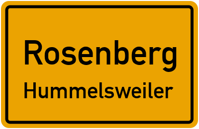 Ortsschild Rosenberg Hummelsweiler