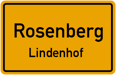 Ortsschild Rosenberg Lindenhof