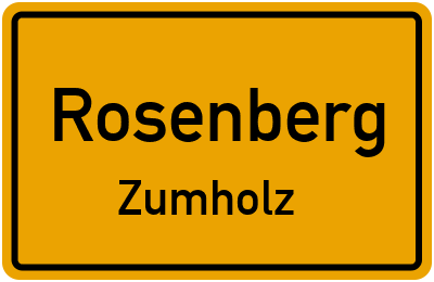 Straßenverzeichnis Rosenberg Zumholz