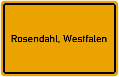 Ortsschild von Gemeinde Rosendahl, Westfalen in Nordrhein-Westfalen