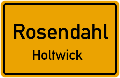 Ortsschild Rosendahl Holtwick