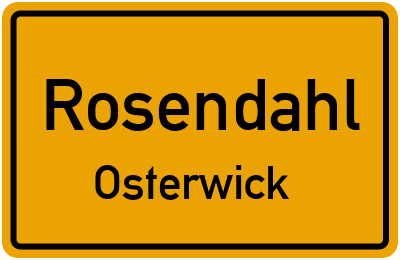 Ortsschild Rosendahl Osterwick