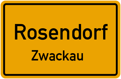 Straßenverzeichnis Rosendorf Zwackau