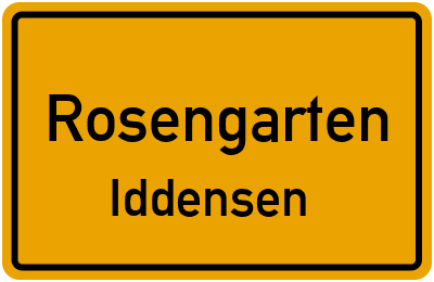 Ortsschild Rosengarten Iddensen