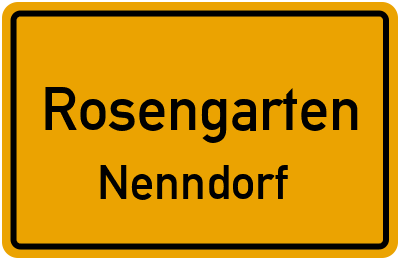 Ortsschild Rosengarten Nenndorf