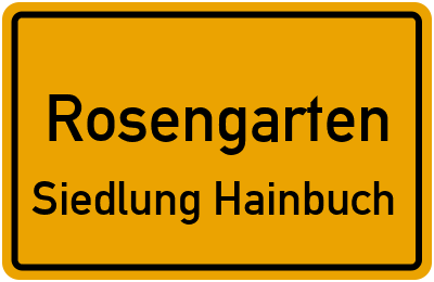 Straßenverzeichnis Rosengarten Siedlung Hainbuch