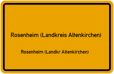 Straßenverzeichnis Rosenheim (Landkreis Altenkirchen) Rosenheim (Landkr.Altenkirchen)