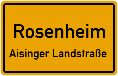 Straßenverzeichnis Rosenheim Aisinger Landstraße