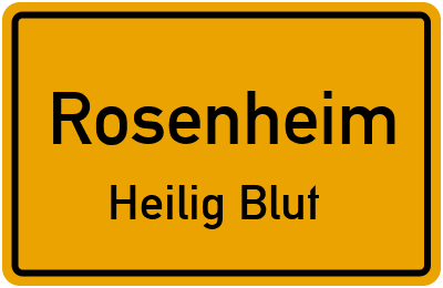 Straßenverzeichnis Rosenheim Heilig Blut