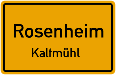 Straßenverzeichnis Rosenheim Kaltmühl