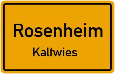 Straßenverzeichnis Rosenheim Kaltwies