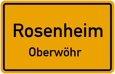 Straßenverzeichnis Rosenheim Oberwöhr