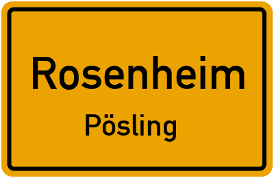 Straßenverzeichnis Rosenheim Pösling