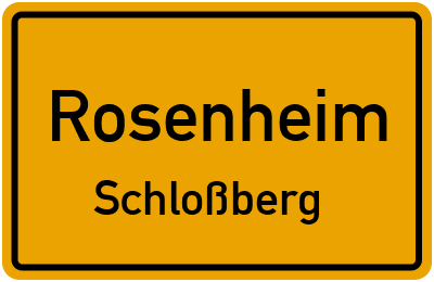 Straßenverzeichnis Rosenheim Schloßberg