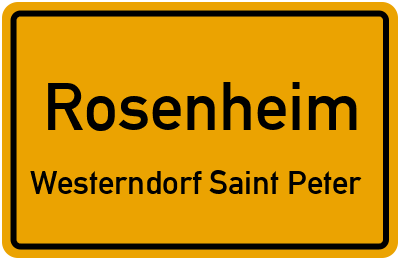 Straßenverzeichnis Rosenheim Westerndorf Saint Peter