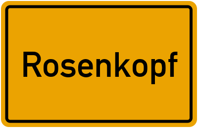 Ortsschild von Gemeinde Rosenkopf in Rheinland-Pfalz