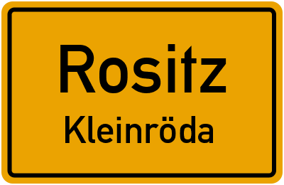 Straßenverzeichnis Rositz Kleinröda