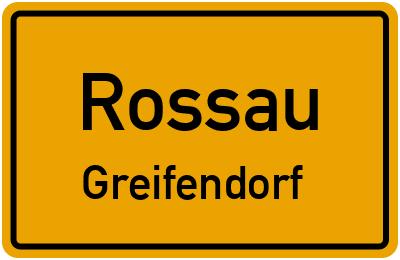 Straßenverzeichnis Rossau Greifendorf