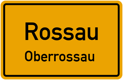 Straßenverzeichnis Rossau Oberrossau