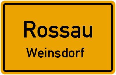 Straßenverzeichnis Rossau Weinsdorf
