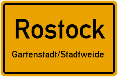 Straßenverzeichnis Rostock Gartenstadt/Stadtweide