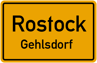 Straßenverzeichnis Rostock Gehlsdorf
