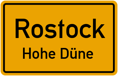 Straßenverzeichnis Rostock Hohe Düne