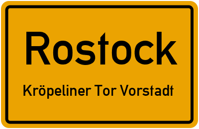 Straßenverzeichnis Rostock Kröpeliner Tor Vorstadt