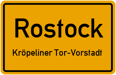 Straßenverzeichnis Rostock Kröpeliner Tor-Vorstadt