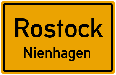 Ortsschild Rostock Nienhagen