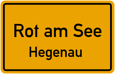 Straßenverzeichnis Rot am See Hegenau