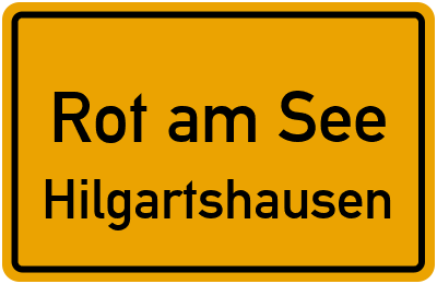 Straßenverzeichnis Rot am See Hilgartshausen
