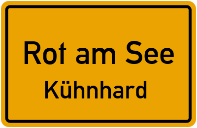 Straßenverzeichnis Rot am See Kühnhard