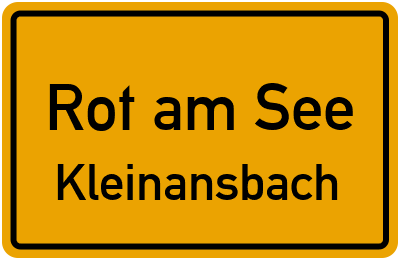 Straßenverzeichnis Rot am See Kleinansbach