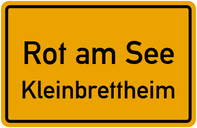 Straßenverzeichnis Rot am See Kleinbrettheim