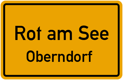 Straßenverzeichnis Rot am See Oberndorf