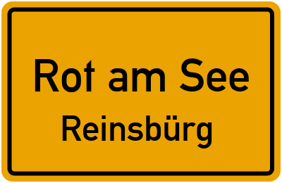 Straßenverzeichnis Rot am See Reinsbürg