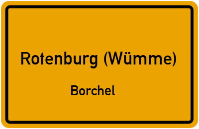 Ortsschild Rotenburg (Wümme) Borchel