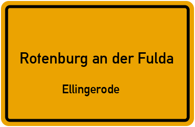 Straßenverzeichnis Rotenburg an der Fulda Ellingerode
