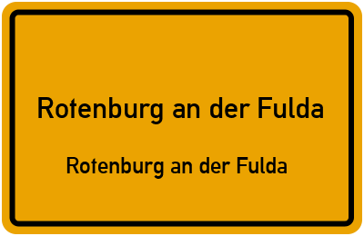 Straßenverzeichnis Rotenburg an der Fulda Rotenburg an der Fulda