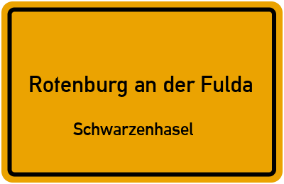 Straßenverzeichnis Rotenburg an der Fulda Schwarzenhasel